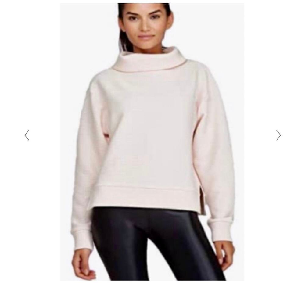 Noli Yoga Noto Ribbed pullover Sweatshirt Size S cream/blush